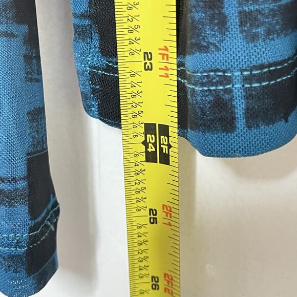 Calvin Klein Womens Button Down Blouse XL Sheer Mesh Rave Cyber Slinky Grunge - Picture 8 of 10